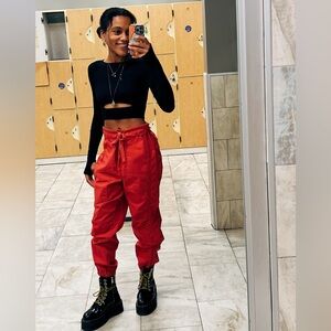 FP Movement (Free People) Red Cargo Pants